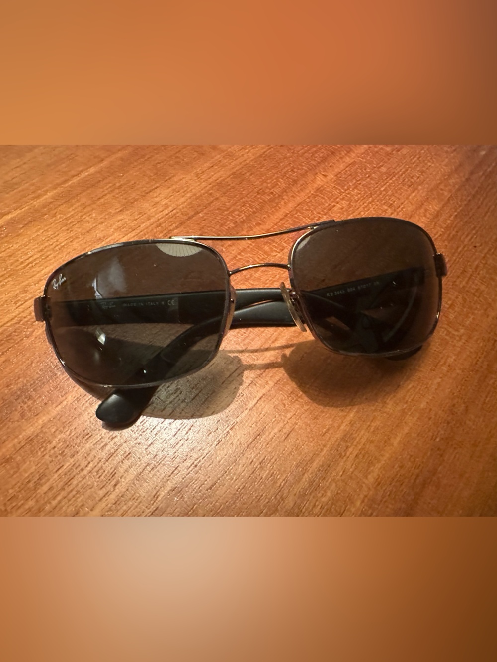 Ray-Ban Aviator Sunglasses - Black Lenses, Silver Frame